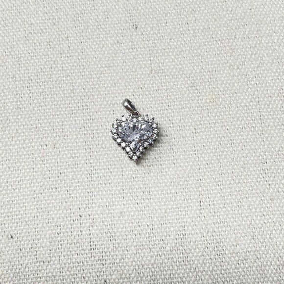 Stauer‎ Sterling Silver Cubic Zirconia Heart Pendant Vintage 925 CZ - Picture 3 of 11